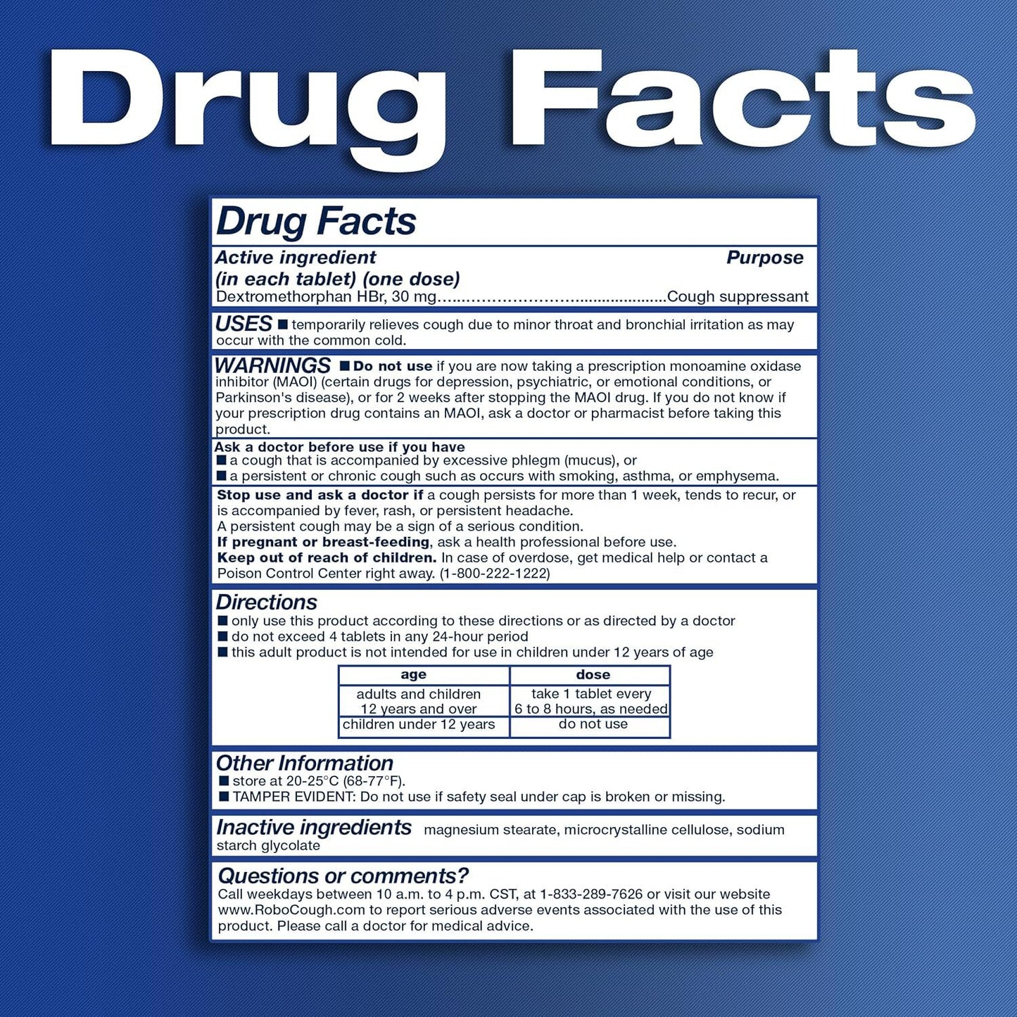 RoboHBr – 100 Capsules Cough & Cold Relief, Fast-Acting Formula