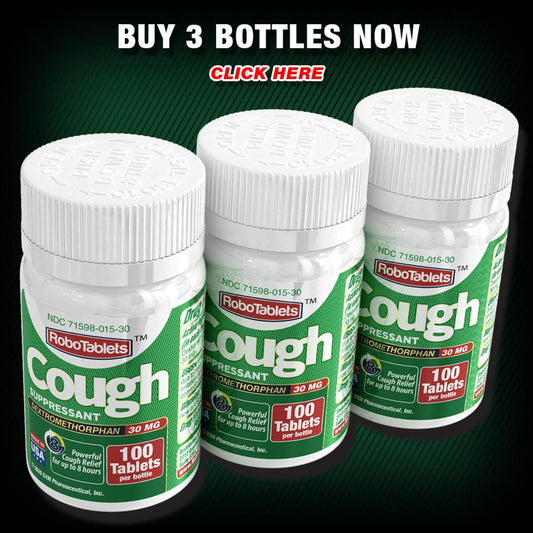 RoboTablets Cough Suppressant 100 Doses 30mg 3PACK