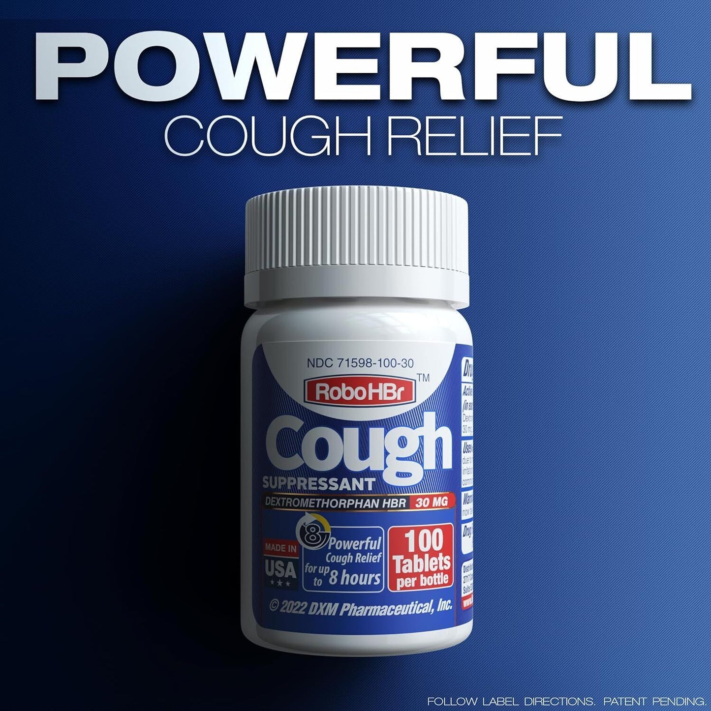 RoboHBr – 100 Capsules Cough & Cold Relief, Fast-Acting Formula