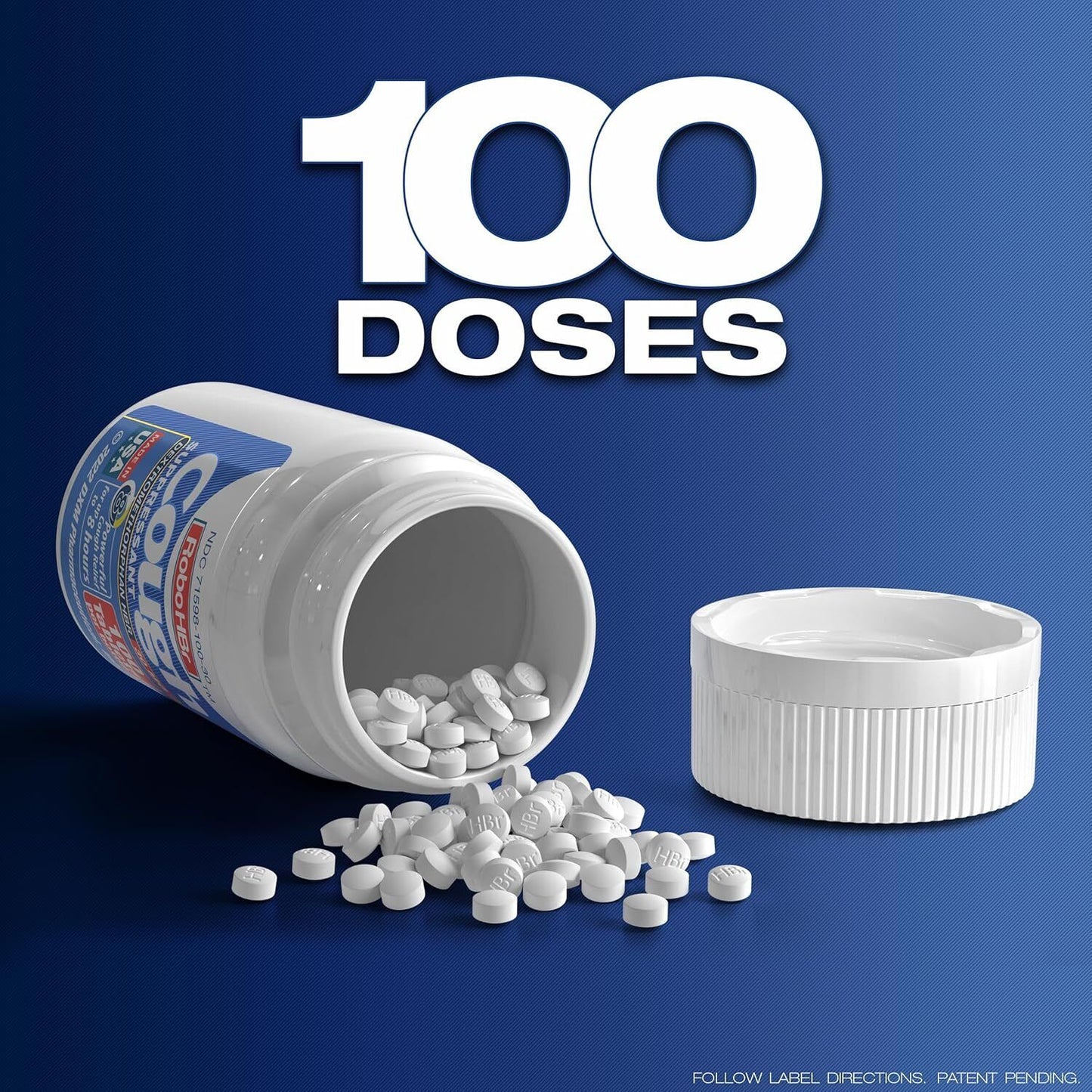 RoboHBr – 100 Capsules Cough & Cold Relief, Fast-Acting Formula