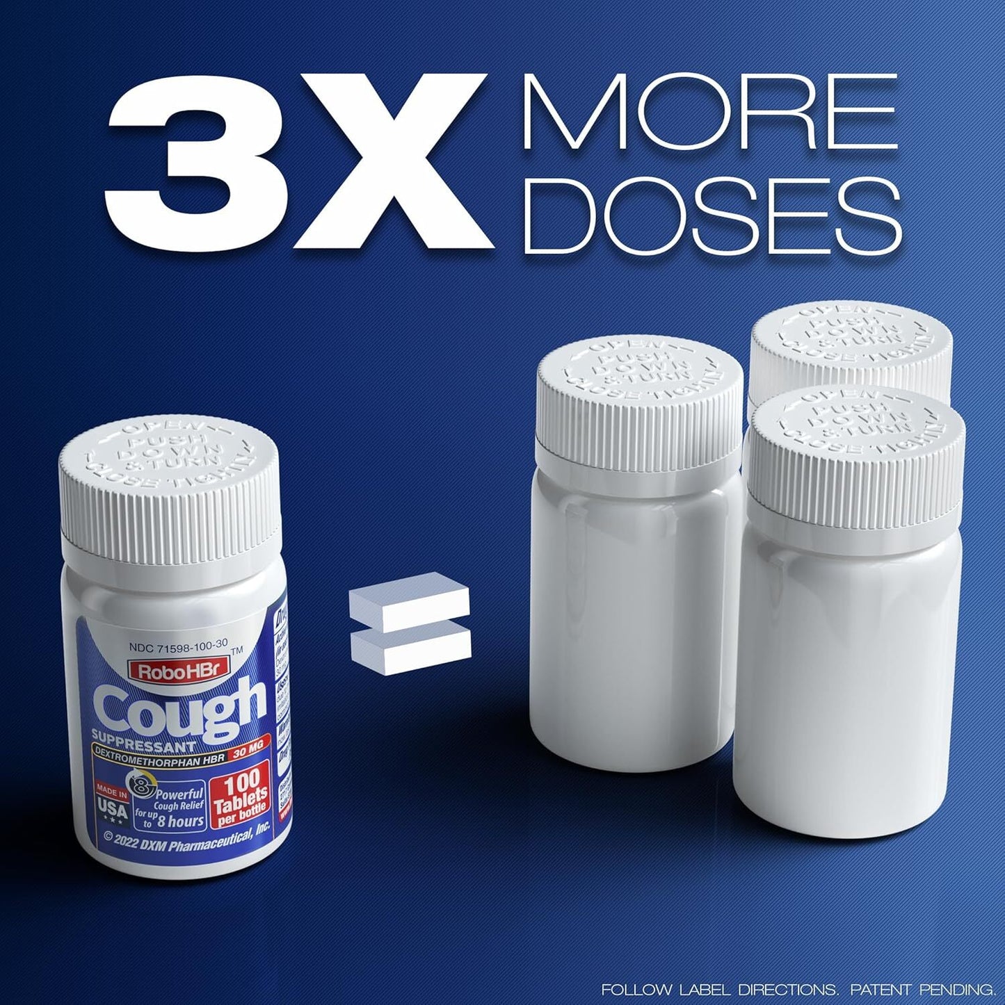 RoboHBr – 100 Capsules Cough & Cold Relief, Fast-Acting Formula